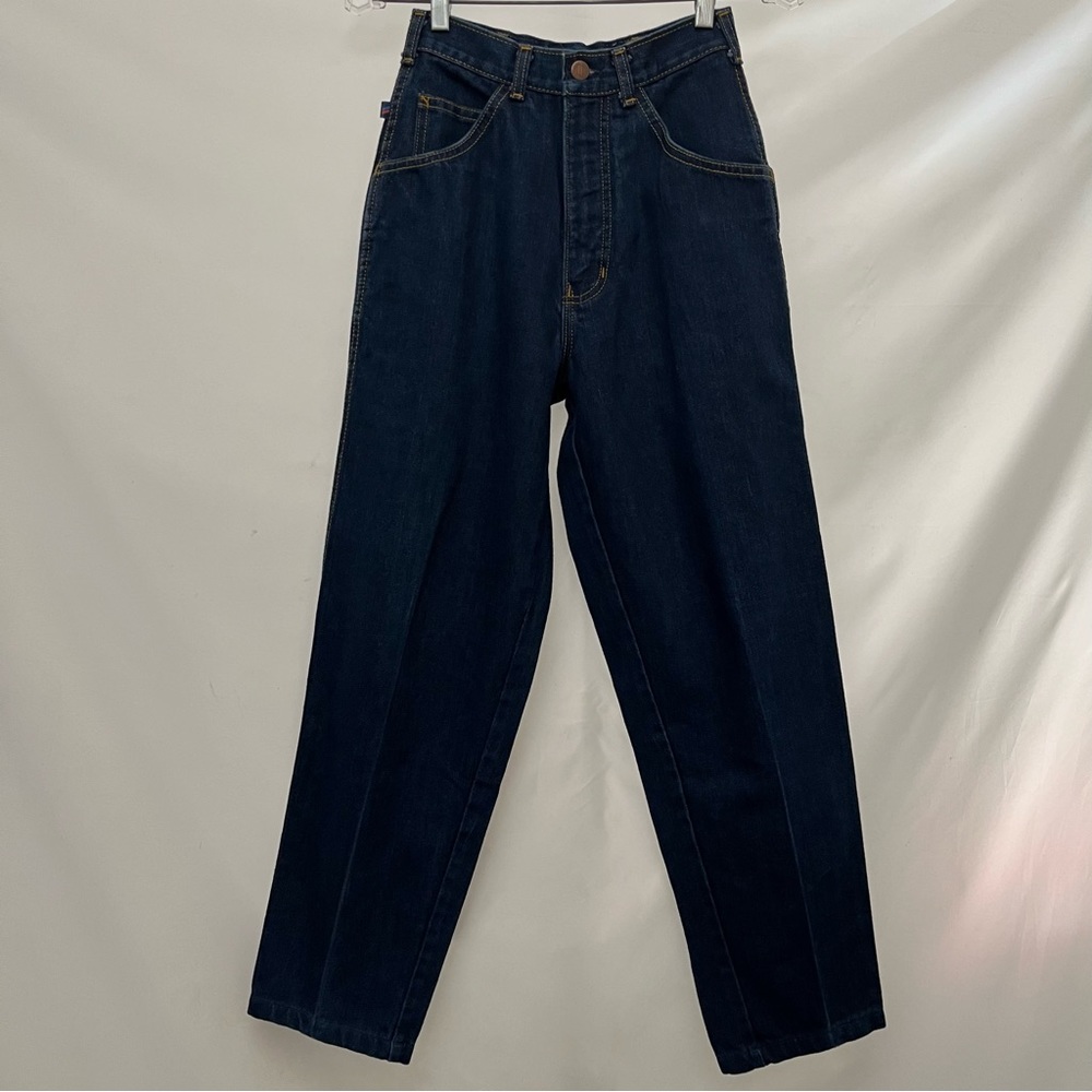 Daniel Hechter - size 26 - vintage 1980s - high rise wide leg dark wash jeans